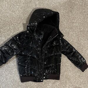 Abercrombie Kids Shiny Black Puffer Jacket